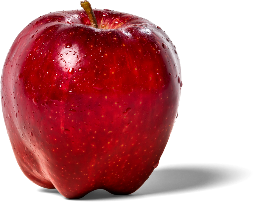 Red Apple with Water Droplets - Isolated